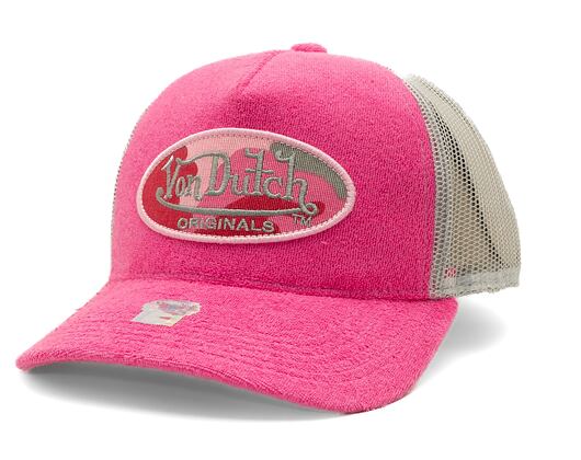 Kšiltovka Von Dutch Skagen Trucker - French Terry - Pink/Grey