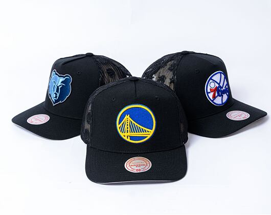 Kšiltovka NBA Monogram Trucker Golden State Warriors Black