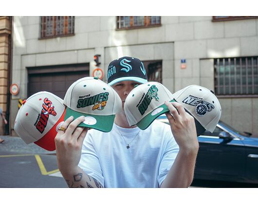 Kšiltovka NBA Retro Type Pro Snapback Chicago Bulls Off White