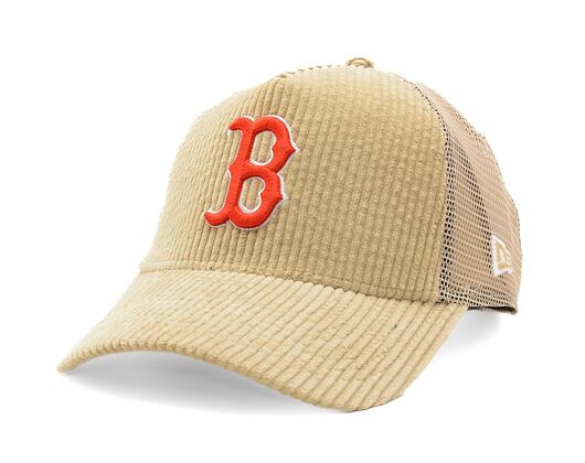 Kšiltovka New Era - 9FORTY Trucker Cord - Boston Red Sox - Beige