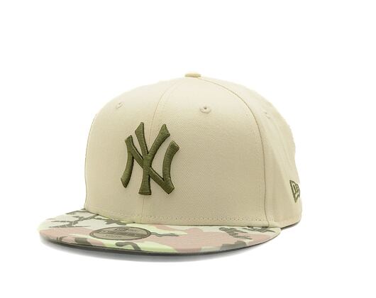 Dětská Kšiltovka New Era - 9FIFTY Contrast - NY Yankees - Beige / New Olive