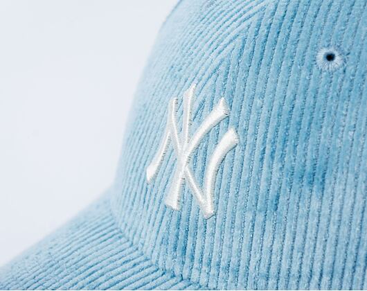 Dámská kšiltovka New Era - 9FORTY Cord - NY Yankees - Pastel Blue / Off White