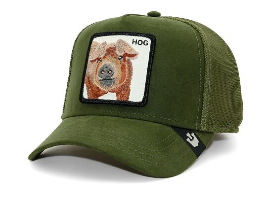 Kšiltovka Goorin Trucker - The Suede Pig - Mos