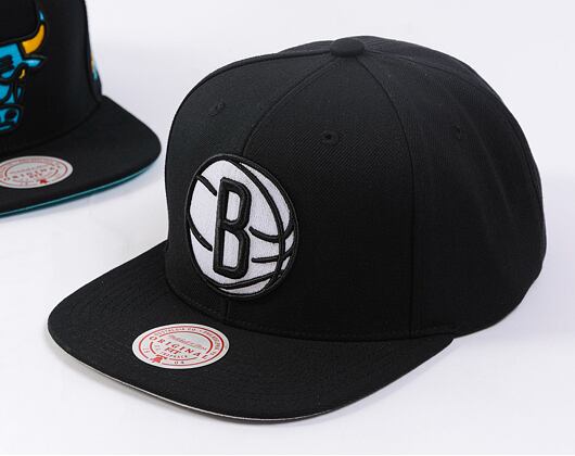 Kšiltovka Mitchell & Ness - Evergreen Black/White Snapback - Brooklyn Nets - Black