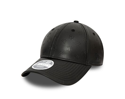 Kšiltovka New Era - 9FORTY Faux Leather Monogram - NY Yankees - Black