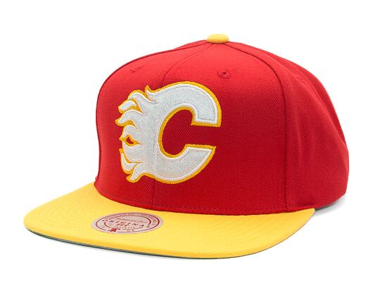 Kšiltovka Mitchell & Ness - Team 2 Tone 2.0 Snapback - Calgary Flames - Red/Gold