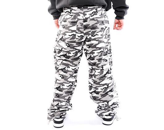 Kalhoty Karl Kani Sport Patch Camo Cargo Pants grey/black/off white