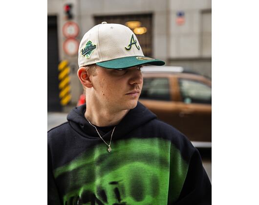 Kšiltovka New Era - 59FIFTY Low Profile "Late Fall Vibes" - Atlanta Braves - Cream / Green