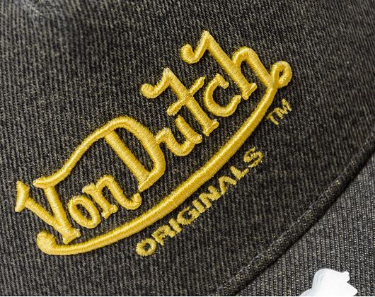 Kšiltovka Von Dutch - Trucker Newark - Cot Twill - Black/ Yellow