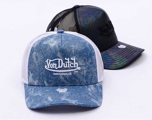 Kšiltovka Von Dutch - Trucker Newark - Caps - Cot Twill Denim - Silver