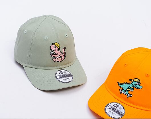 Dětská Kšiltovka New Era - Dinosaur 9FORTY - Mint Green / Pink