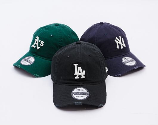 Kšiltovka New Era - MLB Distressed 9TWENTY - LA Dodgers - Black / White