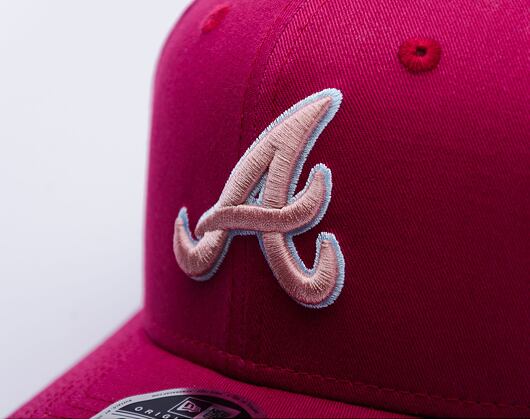 Kšiltovka New Era - MLB World Series 9FIFTY Original Fit - Atlanta Braves - Burgundy / Pink