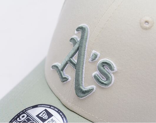 Kšiltovka New Era - MLB World Series Patch 9FORTY - Oakland Athletics - Cream / Mint Green