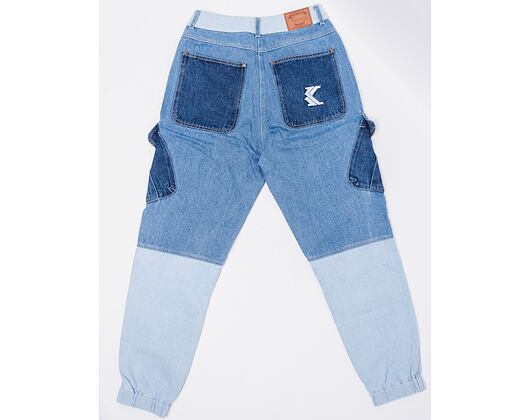 Karl Kani KK Og Block Denim Cargo Pants Blue