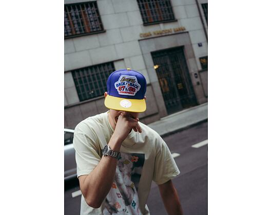 Kšiltovka Mitchell & Ness NBA Lakers B2B Snapback Hwc Los Angeles Lakers PURPLE  / YELLOW