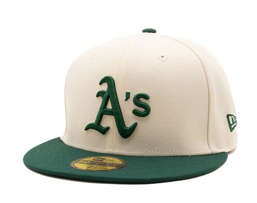 Kšiltovka New Era 59FIFTY MLB Oakland Athletics Retro - Cream White