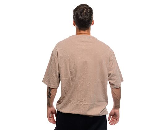 Triko New Era - Wash Oversized Tee - Beige / Black