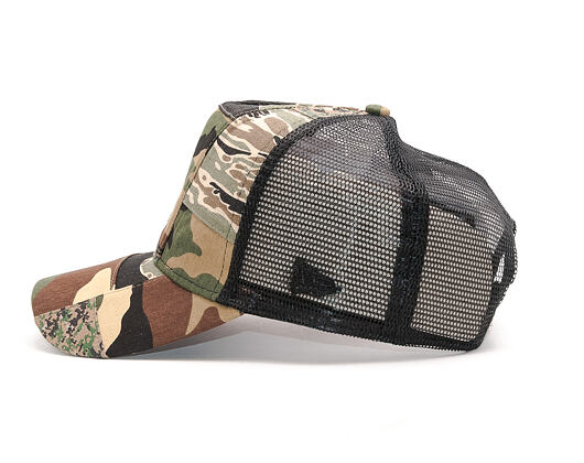 New Era Patchwork Camo Trucker 9FORTY Woodland Camo Snapback Cap