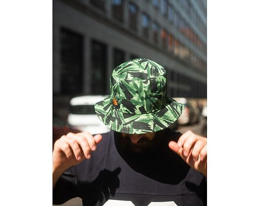 New Era Camo Tapered Bucket New Olive