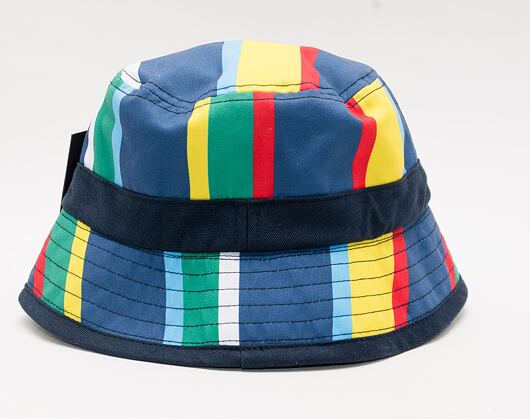 Karl Kani Signature Reversible Stripe Bucket Hat navy/red/yellow