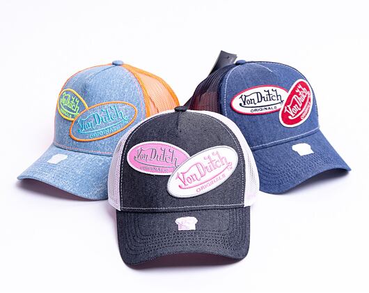 Von Dutch Russel Trucker Denim Black Denim/White Cap