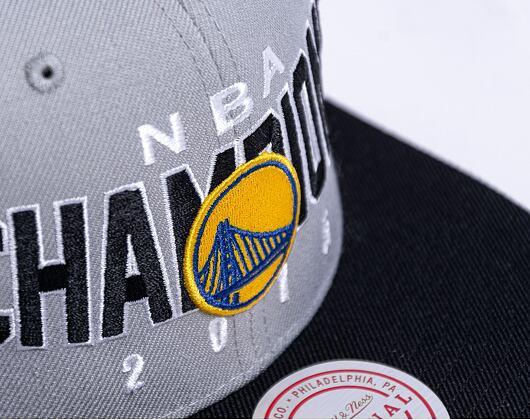 Mitchell & Ness Nba Champs Snapback Hwc Golden State Warriors Grey / Black Cap