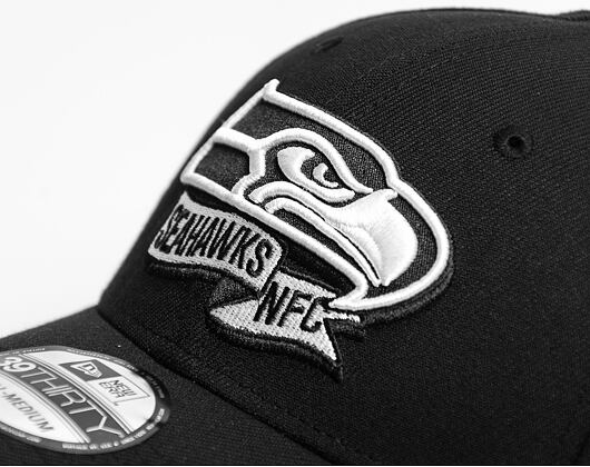 New Era 39THIRTY NFL22 Sideline Seattle Seahawks Black / White Cap