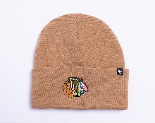 '47 Brand NHL Chicago Blackhawks Haymaker '47 Cuff Knit Camel Winter Beanie