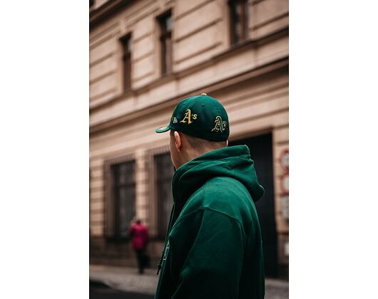 New Era 59FIFTY MLB All over Logo LP Low Profile Oakland Athletics Dark Green Cap