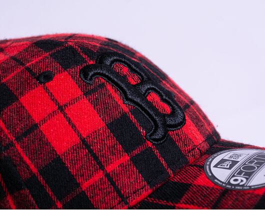 New Era 9FORTY MLB Plaid  Boston Red Sox Scarlet Red Cap