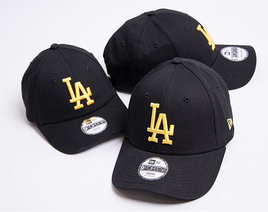 New Era 9FORTY Kids MLB League Essential Los Angeles Dodgers Black / Honey Yellow