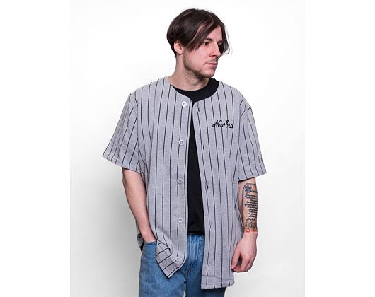 New Era Pinstripe Jersey Heather Gray / Black T-Shirt