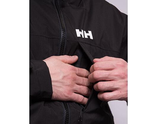 Lehká Bunda Helly Hansen MOVE HOODED RAIN JACKET 990 BLACK