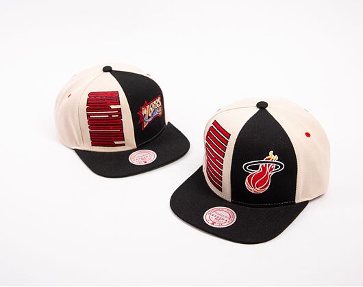 Kšiltovka Mitchell & Ness NBA Pop Panel Snapback Hwc Miami Heat Off White / Black