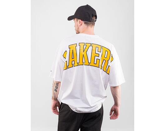 Triko New Era NBA Infill Logo Oversized Tee Los Angeles Lakers White / True Purple