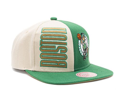 Kšiltovka Mitchell & Ness NBA Pop Panel Snapback Boston Celtics Off White / Green