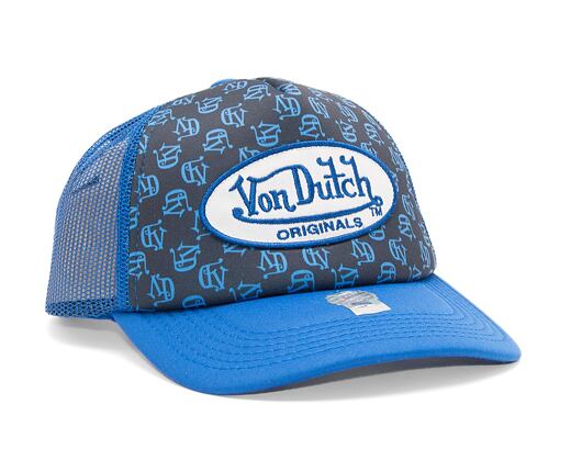 Von Dutch Trucker Tampa Foam Black Aop/Blue Cap