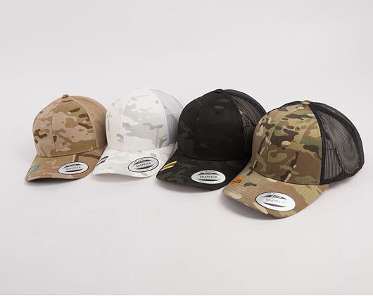 Kšiltovka Yupoong Retro Trucker Multicam® Multicam Arid / Tan