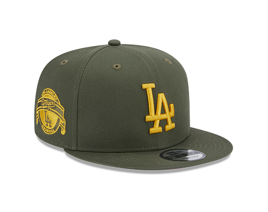 Kšiltovka New Era 9FIFTY MLB Side Patch Los Angeles Dodgers New Olive / Mellow Yellow