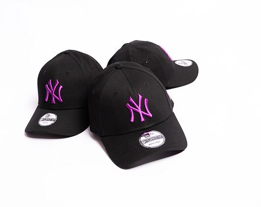 Dětská Kšiltovka New Era 9FORTY Kids MLB League Essential New York Yankees Black / Sparkling Grape