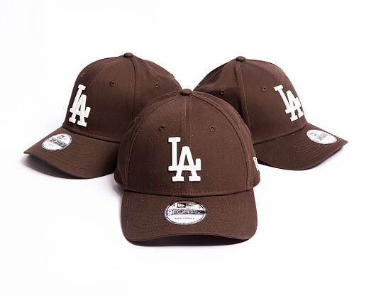 Dětská Kšiltovka New Era 9FORTY Kids MLB League Essential Los Angeles Dodgers Dark Brown / Off White