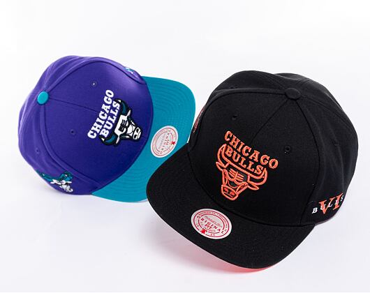 Kšiltovka Mitchell & Ness NBA Core V Snapback Chicago Bulls Purple-Teal