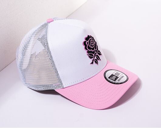 Kšiltovka New Era 9FORTY A-Frame Trucker Seasonal Color RFU Fondant Pink / White