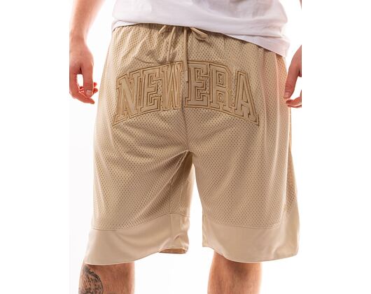 Kraťasy New Era Arch Logo Mesh Shorts - Stone