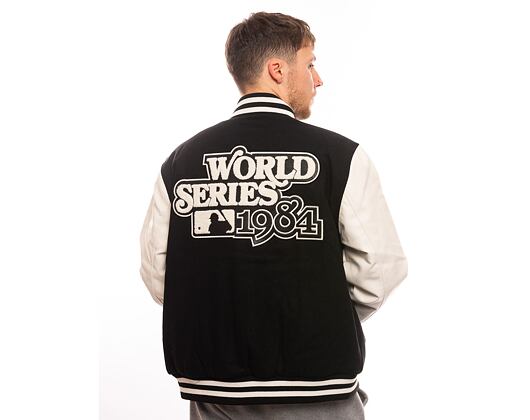 Bunda New Era MLB World Series Varsity Jacket Detroit Tigers Black / Off White