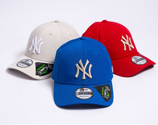 Kšiltovka New Era 9FORTY MLB Repreve New York Yankees Blue Azure / Stone