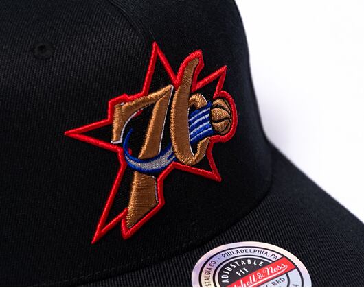 Kšiltovka Mitchell & Ness Home Town Classic Red Philadelphia 76Ers Black