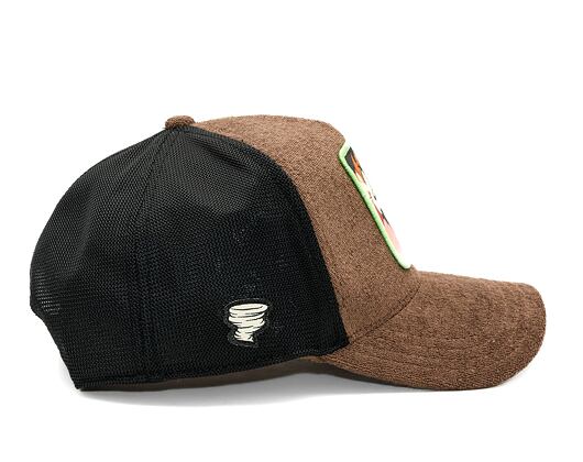 Kšiltovka Capslab Looney Tunes Trucker - Dusty Taz Tornado - Dusty Brown / Black