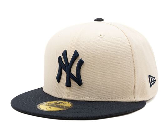 Kšiltovka New Era 59FIFTY MLB New York Yankees Retro - Cream White / Navy